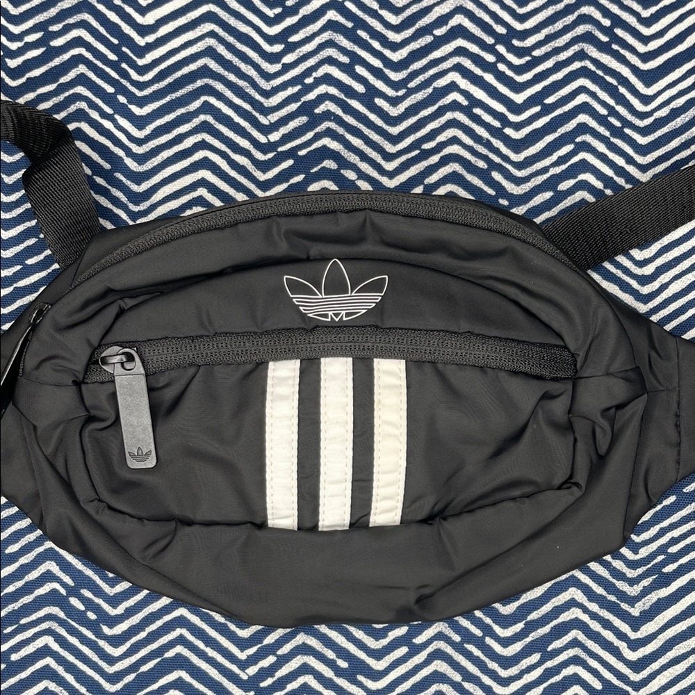 Adidas Black and White Belt Bag